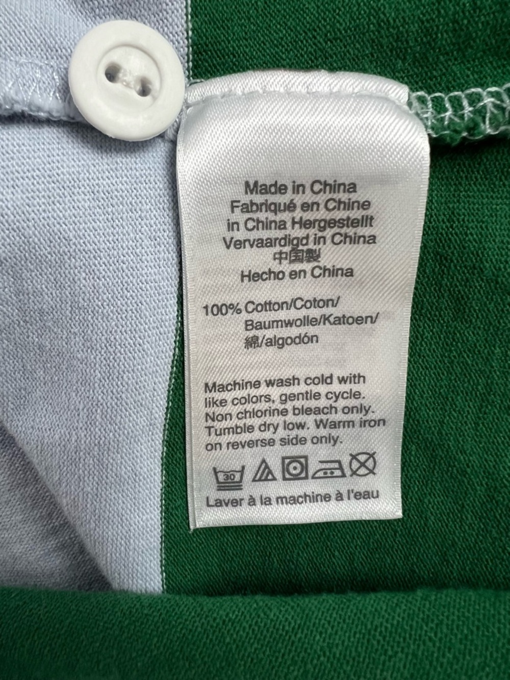 J. Crew Always Green, Blue & White Long Sleeve Rugby Polo Shirt - Picture 10 of 11
